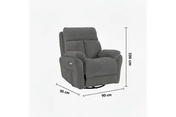 Navren Elektrisk reclinerstol - Svart - Møbler - Stoler - Lenestoler - Recliner