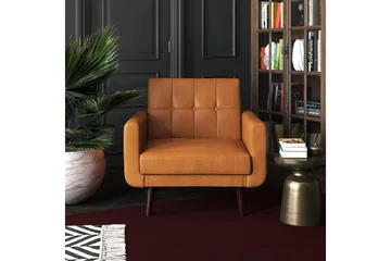 Nola Lenestol Kunstlær/Lysebrun - Dorel Home - Møbler - Stoler - Lenestoler