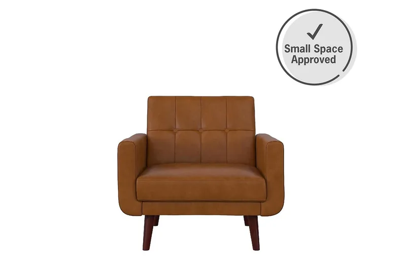 Nola Lenestol Kunstlær/Lysebrun - Dorel Home - Møbler - Stoler - Lenestoler