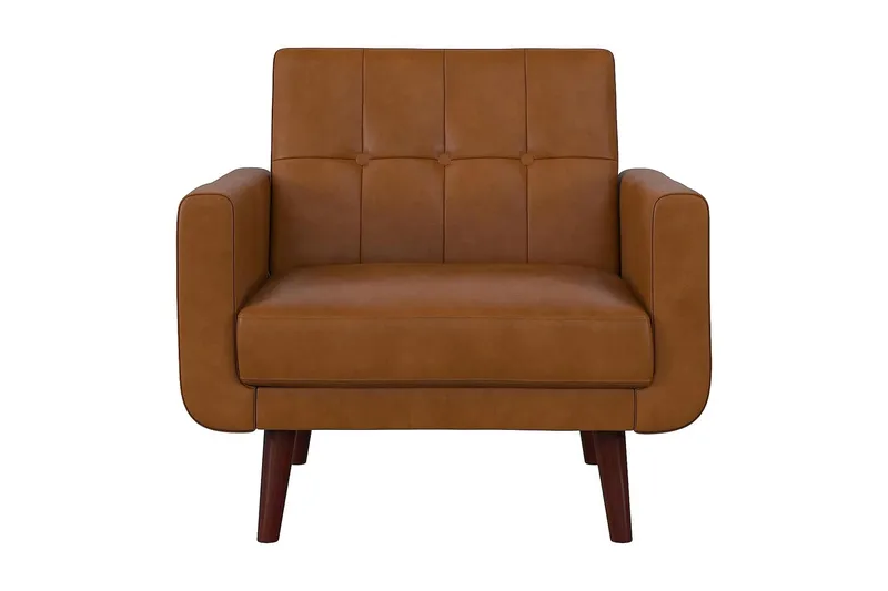 Nola Lenestol Kunstlær/Lysebrun - Dorel Home - Møbler - Stoler - Lenestoler