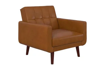 Nola Lenestol Kunstlær/Lysebrun - Dorel Home - Møbler - Stoler - Lenestoler