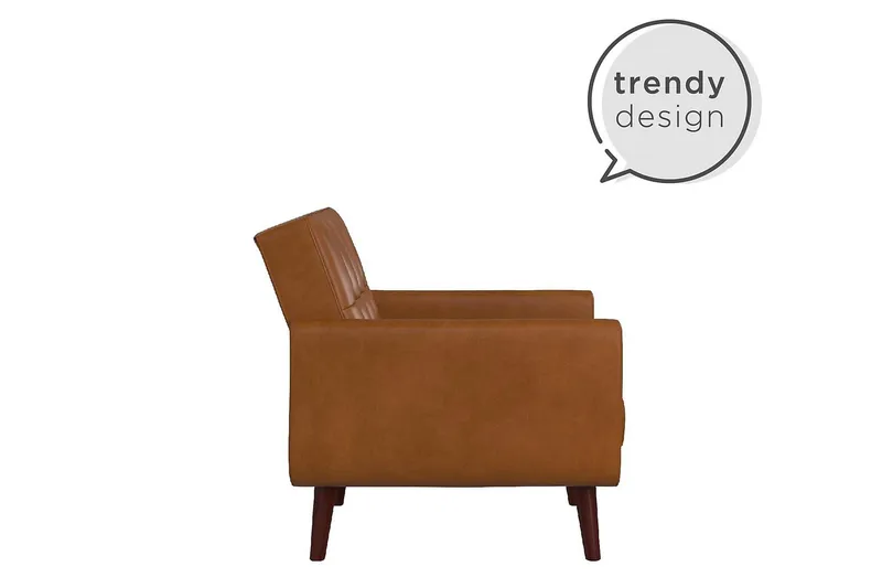 Nola Lenestol Kunstlær/Lysebrun - Dorel Home - Møbler - Stoler - Lenestoler