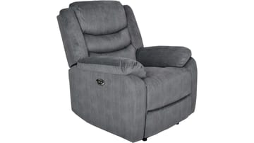 Olvani reclinerlenestol i stoff, elektrisk - Grå - Møbler - Stoler - Lenestoler - Recliner