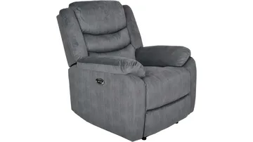 Olvani reclinerlenestol i stoff, elektrisk - Grå - Møbler - Stoler - Lenestoler - Recliner