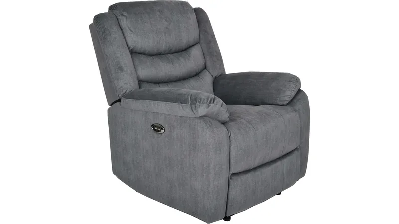 Olvani reclinerlenestol i stoff, elektrisk - Grå - Møbler - Stoler - Lenestoler - Recliner