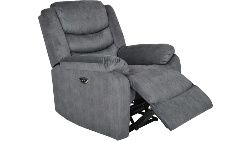 Olvani reclinerlenestol i stoff, elektrisk - Grå - Møbler - Stoler - Lenestoler - Recliner