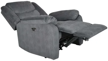 Olvani reclinerlenestol i stoff, elektrisk - Grå - Møbler - Stoler - Lenestoler - Recliner