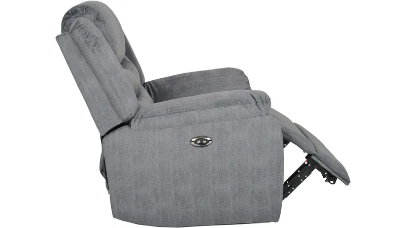 Olvani reclinerlenestol i stoff, elektrisk - Grå - Møbler - Stoler - Lenestoler - Recliner