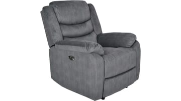 Olvani reclinerlenestol i stoff, elektrisk - Grå - Møbler - Stoler - Lenestoler - Recliner