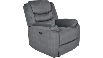 Olvani reclinerlenestol i stoff, elektrisk - Grå - Møbler - Stoler - Lenestoler - Recliner