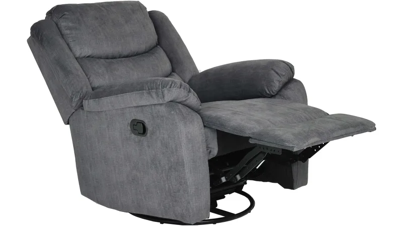 Olvani reclinerlenestol i stoff, manuell - Grå - Møbler - Stoler - Lenestoler - Recliner