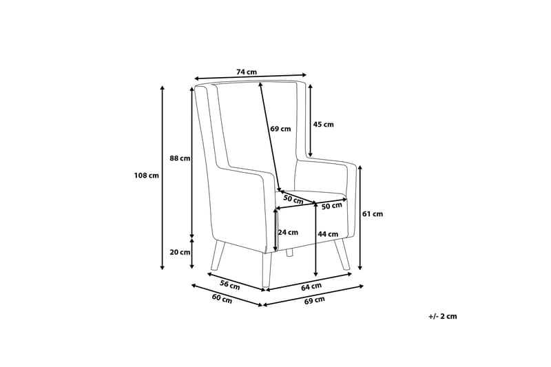 Oneida Lenestol - Gul - Møbler - Stoler - Lenestoler