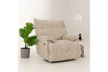 Osmara Elektrisk reclinerstol - Kremhvit - Møbler - Stoler - Lenestoler - Recliner