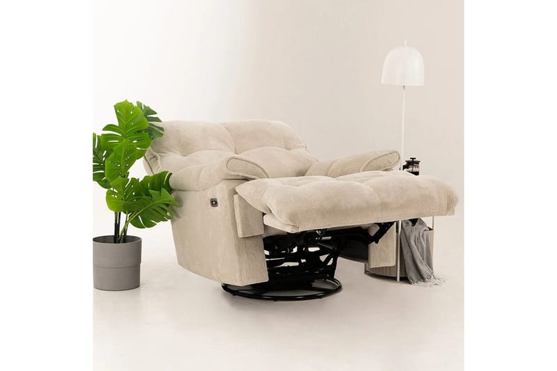 Osmara Elektrisk reclinerstol - Kremhvit - Møbler - Stoler - Lenestoler - Recliner