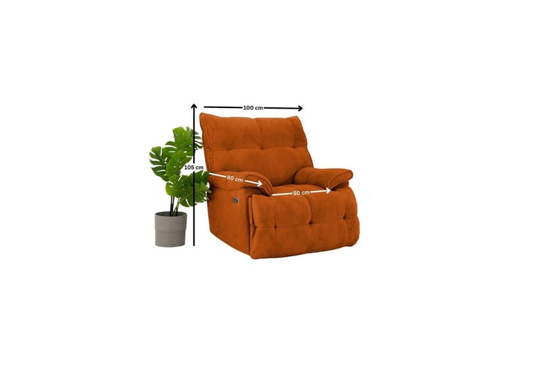 Osmara Elektrisk reclinerstol - Rød - Møbler - Stoler - Lenestoler - Recliner