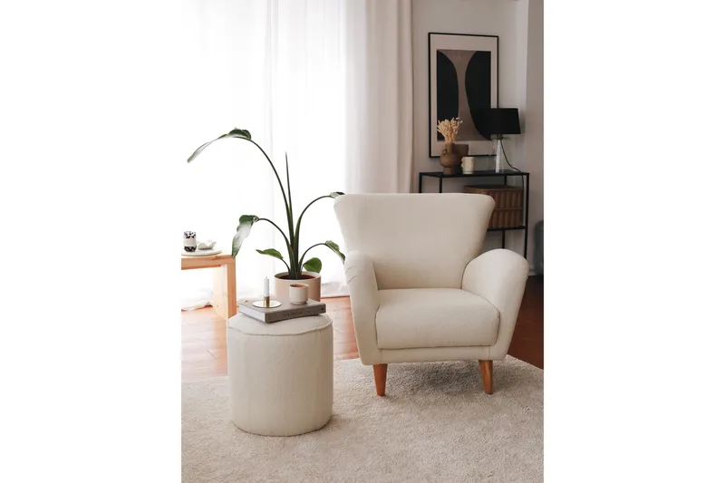 Patwa Teddy Lenestol Hvit, Hvit