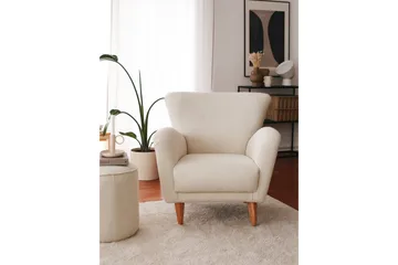 Patwa Teddy Lenestol Hvit - Hvit - Møbler - Stoler - Lenestoler