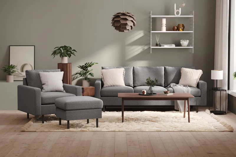 Peppe Lenestol - Lysegrå - Møbler - Stoler - Lenestoler