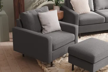 Peppe Lenestol - Lysegrå - Møbler - Stoler - Lenestoler