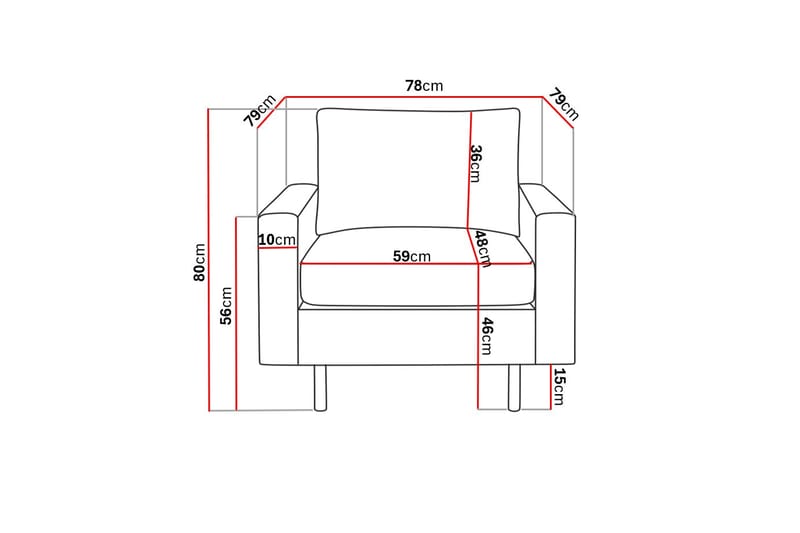 Peppe Lenestol - Mørkegrå - Møbler - Stoler - Lenestoler