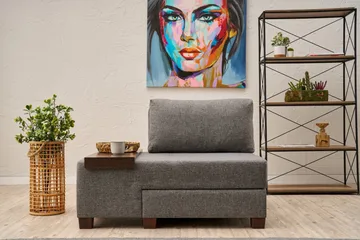 Perenna Sovesofa Lenestol - Grå - Møbler - Stoler - Lenestoler - Sengestol