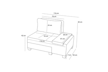 Perenna Sovesofa Lenestol - Krem - Møbler - Stoler - Lenestoler - Sengestol