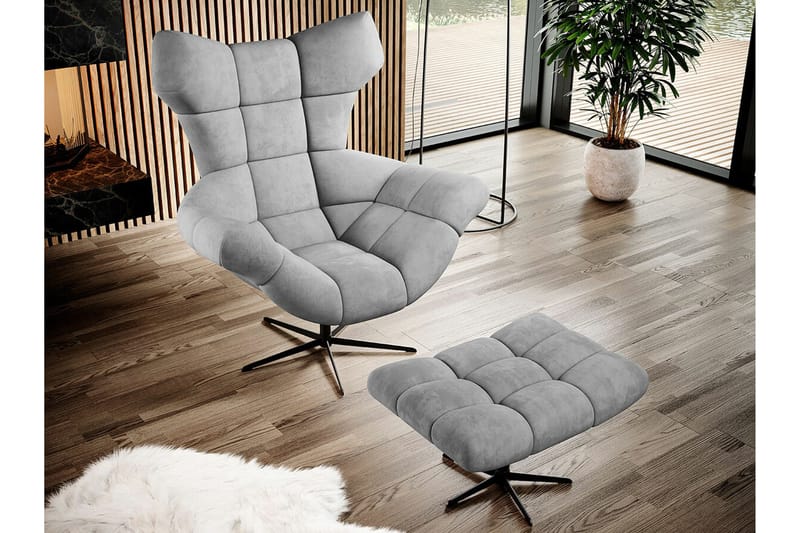 Rathkeale Fåtölj Black/Light grey - Møbler - Stoler - Lenestoler