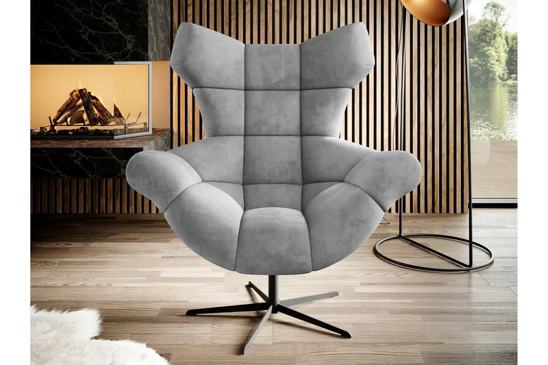 Rathkeale Fåtölj Black/Light grey - Møbler - Stoler - Lenestoler