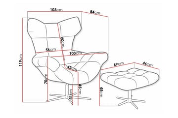 Rathkeale Fåtölj Dark blue - Møbler - Stoler - Lenestoler