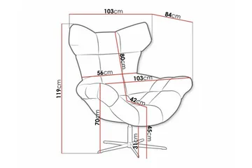 Rathkeale Fåtölj Dark grey - Møbler - Stoler - Lenestoler