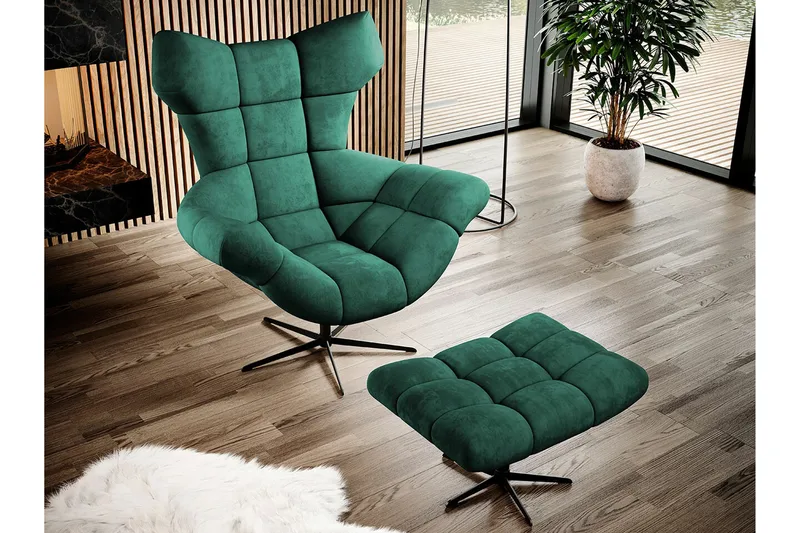 Rathkeale Fåtölj Green/Black - Møbler - Stoler - Lenestoler