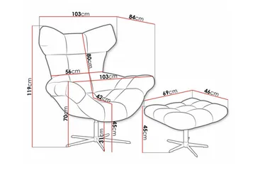 Rathkeale Fåtölj Green/Black - Møbler - Stoler - Lenestoler