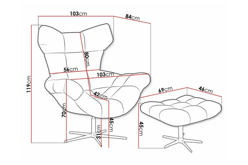 Rathkeale Fåtölj Green/Black - Møbler - Stoler - Lenestoler
