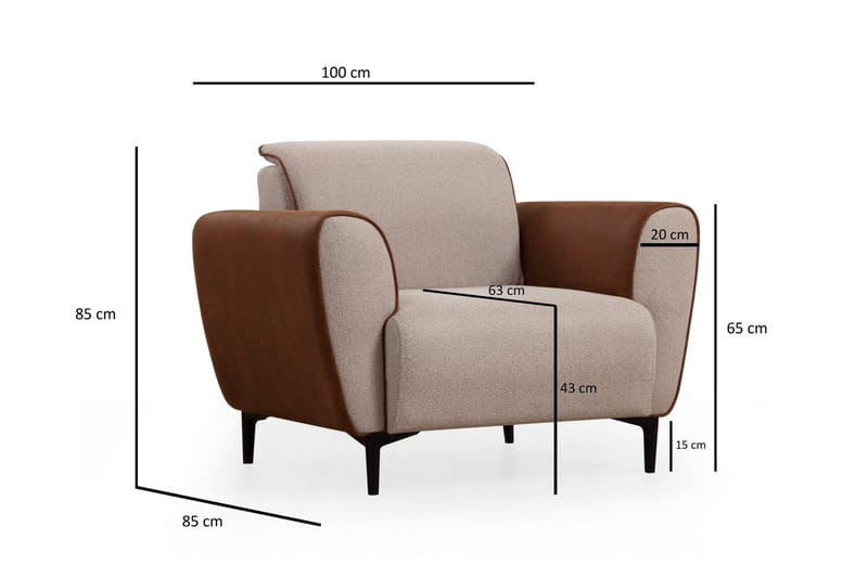 Rebelo Lenestol - Beige - Møbler - Stoler - Lenestoler