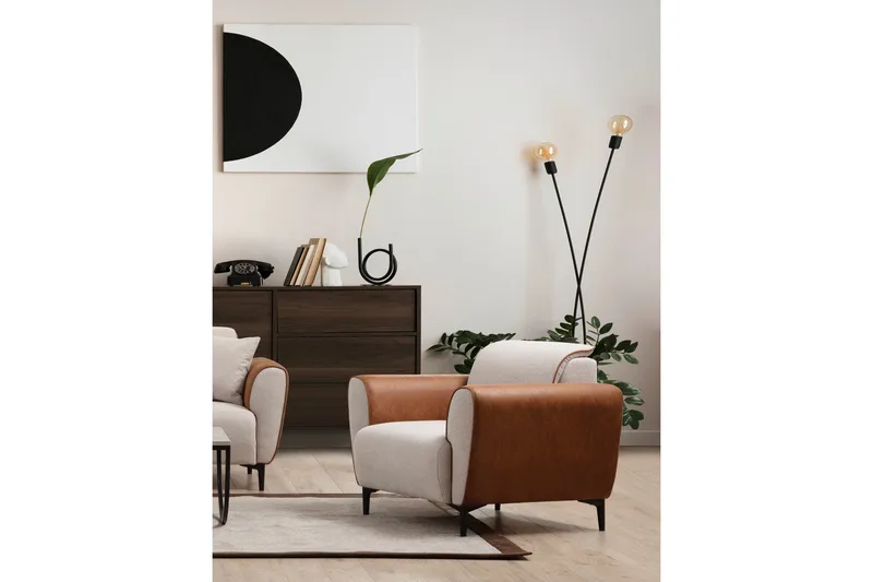 Rebelo Lenestol - Beige - Møbler - Stoler - Lenestoler