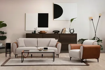 Rebelo Lenestol - Beige - Møbler - Stoler - Lenestoler