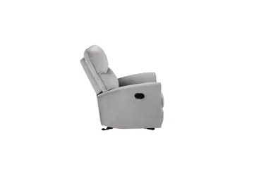 Recliner Chesley Grå, Fløyel/Metall/Tre - Grå, Fløyel/Metall/Tre - Møbler - Stoler - Lenestoler - Recliner