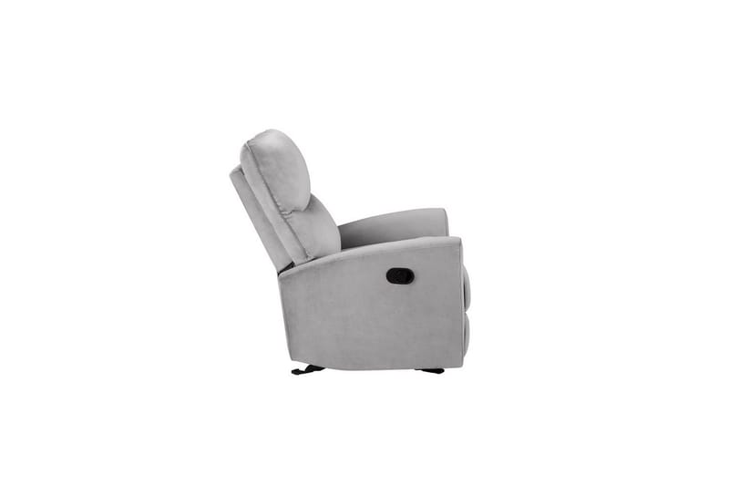 Recliner Chesley Grå, Fløyel/Metall/Tre - Grå, Fløyel/Metall/Tre - Møbler - Stoler - Lenestoler - Recliner