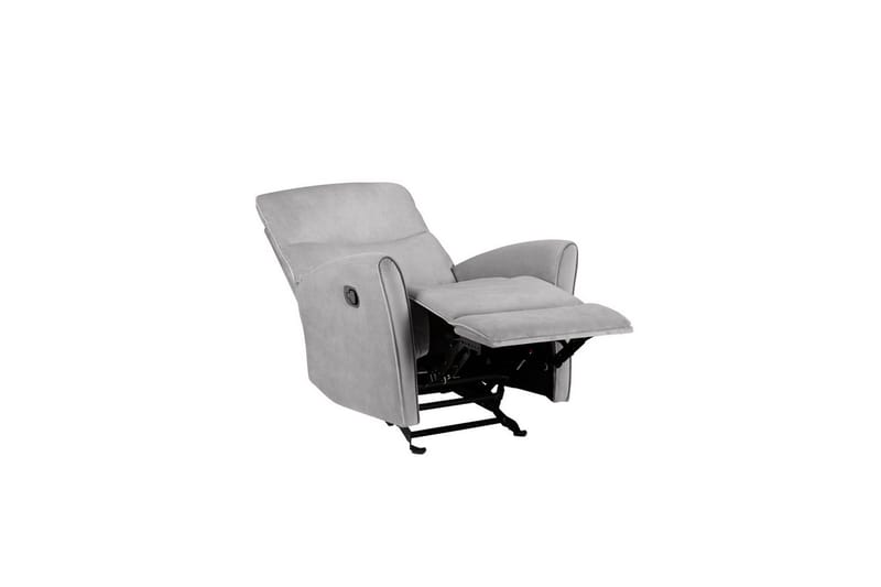 Recliner Chesley Grå, Fløyel/Metall/Tre - Grå, Fløyel/Metall/Tre - Møbler - Stoler - Lenestoler - Recliner