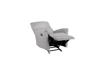 Recliner Chesley Grå, Fløyel/Metall/Tre - Grå, Fløyel/Metall/Tre - Møbler - Stoler - Lenestoler - Recliner
