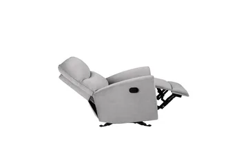 Recliner Chesley Grå, Fløyel/Metall/Tre - Grå, Fløyel/Metall/Tre - Møbler - Stoler - Lenestoler - Recliner