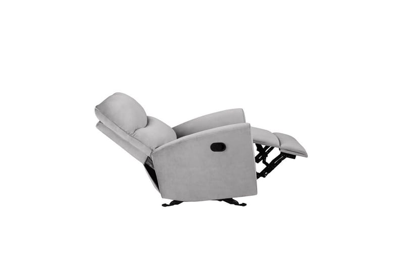 Recliner Chesley Grå, Fløyel/Metall/Tre - Grå, Fløyel/Metall/Tre - Møbler - Stoler - Lenestoler - Recliner