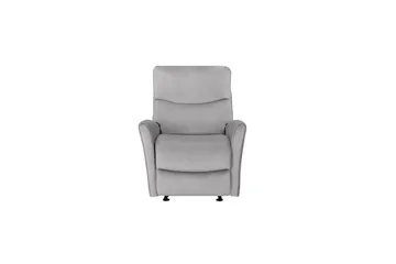 Recliner Chesley Grå, Fløyel/Metall/Tre - Grå, Fløyel/Metall/Tre - Møbler - Stoler - Lenestoler - Recliner