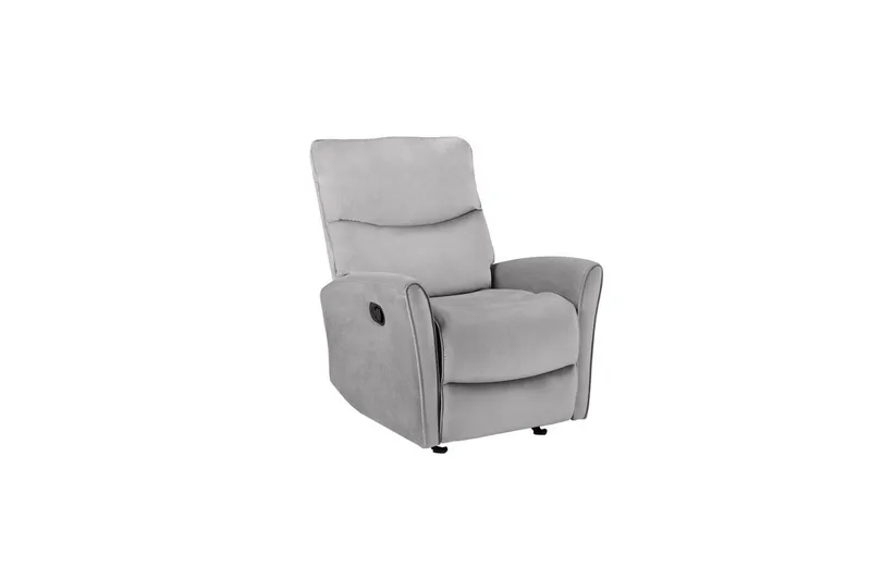 Recliner Chesley Grå, Fløyel/Metall/Tre - Grå, Fløyel/Metall/Tre - Møbler - Stoler - Lenestoler - Recliner
