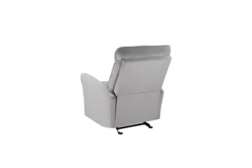 Recliner Chesley Grå, Fløyel/Metall/Tre - Grå, Fløyel/Metall/Tre - Møbler - Stoler - Lenestoler - Recliner