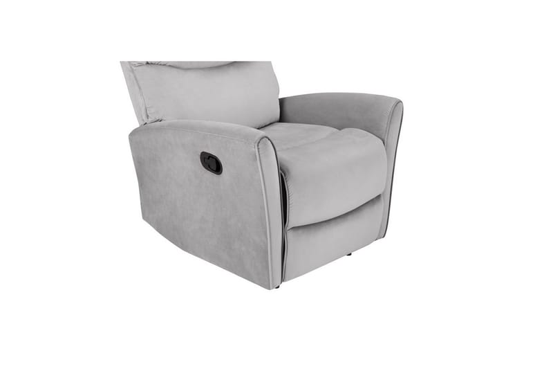 Recliner Chesley Grå, Fløyel/Metall/Tre - Grå, Fløyel/Metall/Tre - Møbler - Stoler - Lenestoler - Liggestol