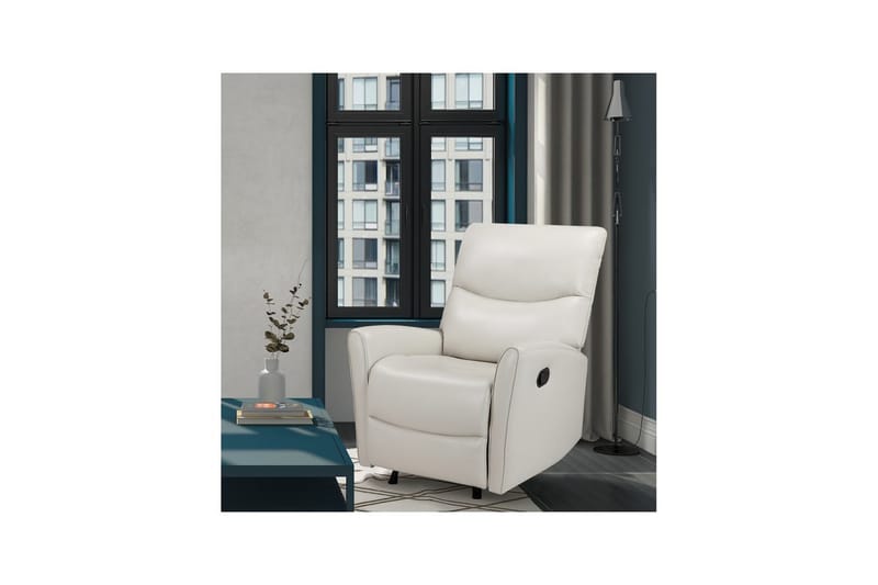 Recliner Chesley Krem, PU/metall/tre - Krem, PU/metall/tre - Møbler - Stoler - Lenestoler - Liggestol