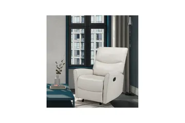 Recliner Chesley Krem, PU/metall/tre - Krem, PU/metall/tre - Møbler - Stoler - Lenestoler - Recliner