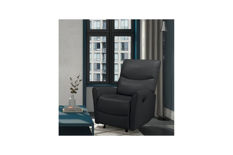Recliner Chesley Svart, PU/metall/tre - Svart, PU/metall/tre - Møbler - Stoler - Lenestoler - Liggestol