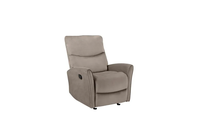 Recliner Chesley Taupe, Fløyel/Metall/Tre, Taupe, Fløyel/Metall/Tre